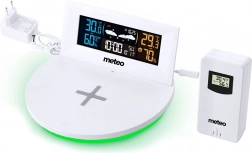 Digitale weerstation met snelle draadloze lader Meteo