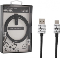 USB‑C oplaadkabel met muziekdesign