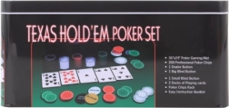 Set de poker dans une boîte en métal
