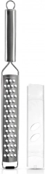 Flat stainless steel grater 38 cm with protective sleeve
