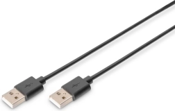 Verbindungskabel USB 2.0 USB-A auf USB-A, schwarz, 1 m
