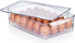 Kunststoff-Eierorganizer mit Deckel für 24 Stück
