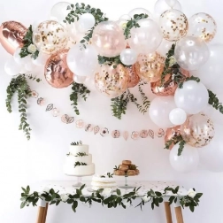 Rose gold balloon garland - 63 balloons