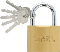 Cadenas en laiton 60 mm, 5 clés