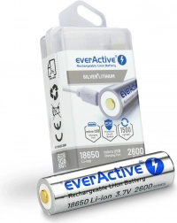 Rechargeable 18650 Battery 3.7 V Li-ion 2600 mAh with Micro USB EVERACTIVE