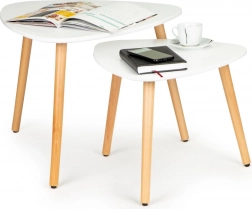 2er-Set skandinavische Couchtische weiß