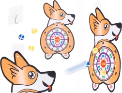 Kinderspiel Corgi Zielscheibe mit Klettbällen
