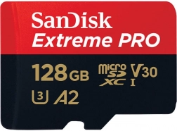 Carte mémoire SanDisk Extreme Pro microSDXC 128 Go A2 V30