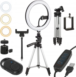 LED-Ringleuchte mit Stativ