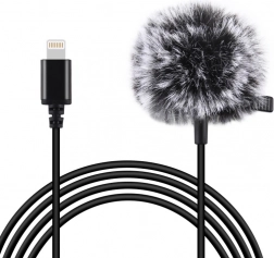Puluz Lavalier Microphone with Clip and Lightning Connector