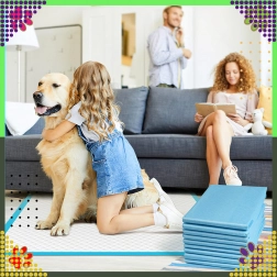 Hygienische Hundepads XL 60 × 90 cm, stark, 20 Stk., blau