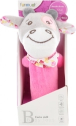 Hochets couineur vache rose pour bébés