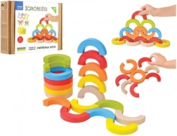 Holz-Balance-Mosaik Regenbogenbögen 24 Teile