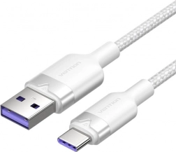Vention USB-A to USB-C Cable 1 m, 100 W, 6 A, White