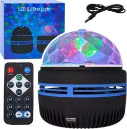 Projecteur LED USB et veilleuse RGB 360° avec télécommande