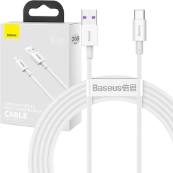 Baseus Superior USB naar USB‑C kabel 66 W, 2 m, wit