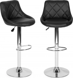 Moderne drehbare Barhocker mit verstellbarer Höhe und Chromakzenten