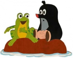 DoDo grote houten decoratie Krtek en de kikker