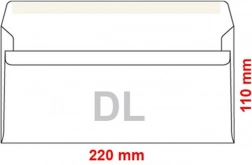 self-seal DL envelopes 100 pcs