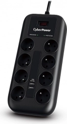 Parafoudre CyberPower avec 8 prises et 2 ports USB