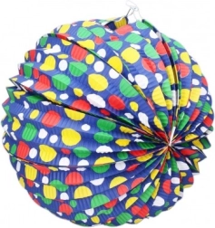 Papieren lampion bol 30 cm – mix van patronen