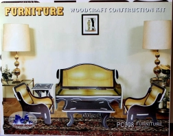 Puzzle 3D en bois Salon Coloré