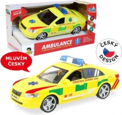 Ambulance avec gyrophare et son 1:16 à friction