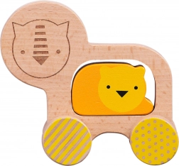 Wooden Lion on Wheels by Petit Collage