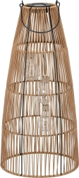 Solar-Gartenlaterne aus Rattan 55 cm, braun