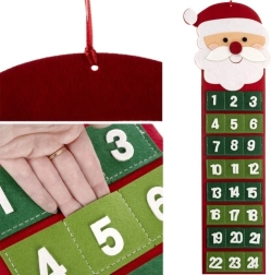 Textiler Adventskalender mit Weihnachtsmann
