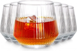 Set mit 6 gerippten Gläsern, 350 ml