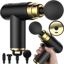 Mini tragbare Massagepistole mit 4 Aufsätzen