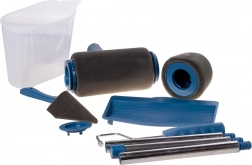 Kit de peinture, rouleau anti-goutte - bleu