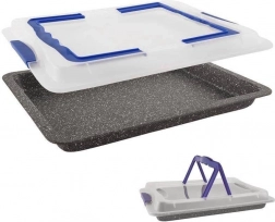 granieten bakvorm met deksel 43 × 29 × 7 cm