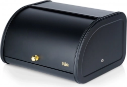 Schwarzer Metall-Brotkasten 30 × 26,5 × 17 cm