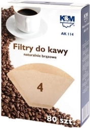 Papieren koffiefilters maat 4, 80 stuks