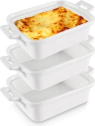 Witte porseleinen ovenschaaltjes 160 ml, set van 3