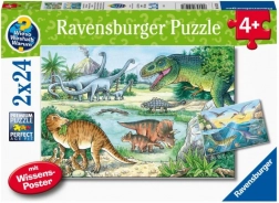 Puzzle World of Dinosaurs 2x24 pieces from Ravensburger