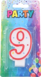 Partykaars Nummer 9 Rood