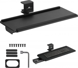 MC-108B under-desk keyboard tray with clamp mounting, no drilling