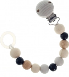 Hess pacifier clip natural black