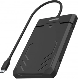 externe behuizing UNITEK pro 2,5" SATA SSD/HDD met USB‑C, UASP, 5 Gbps