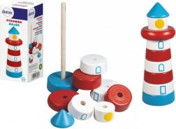Wooden Stacking Pyramid Lighthouse DETOA