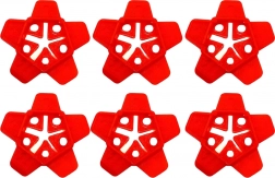 Croisillons d'espacement en forme d'étoile rouges pour carrelage 100 pièces