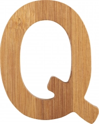 Bamboo Letter Q small foot