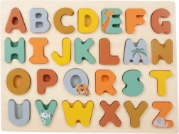 Holzpuzzle zum Einsetzen Alphabet Safari small foot