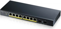 Zyxel GS1900-10HP v2 gigabit PoE switch 8x RJ-45 + 2x SFP, 70 W, 802.3at