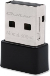Ultra-fast wireless mini USB Wi-Fi adapter Qoltec 650Mbps