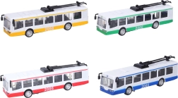 Die-cast trolleybus with light and sound effects 16 cm