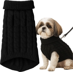 Winterlicher Strickpullover für Hund und Katze Purlov Größe L